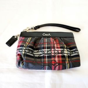 Coach Tartan Plaid Wristlet Y2K